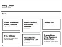Tablet Screenshot of hollycarterweb.com